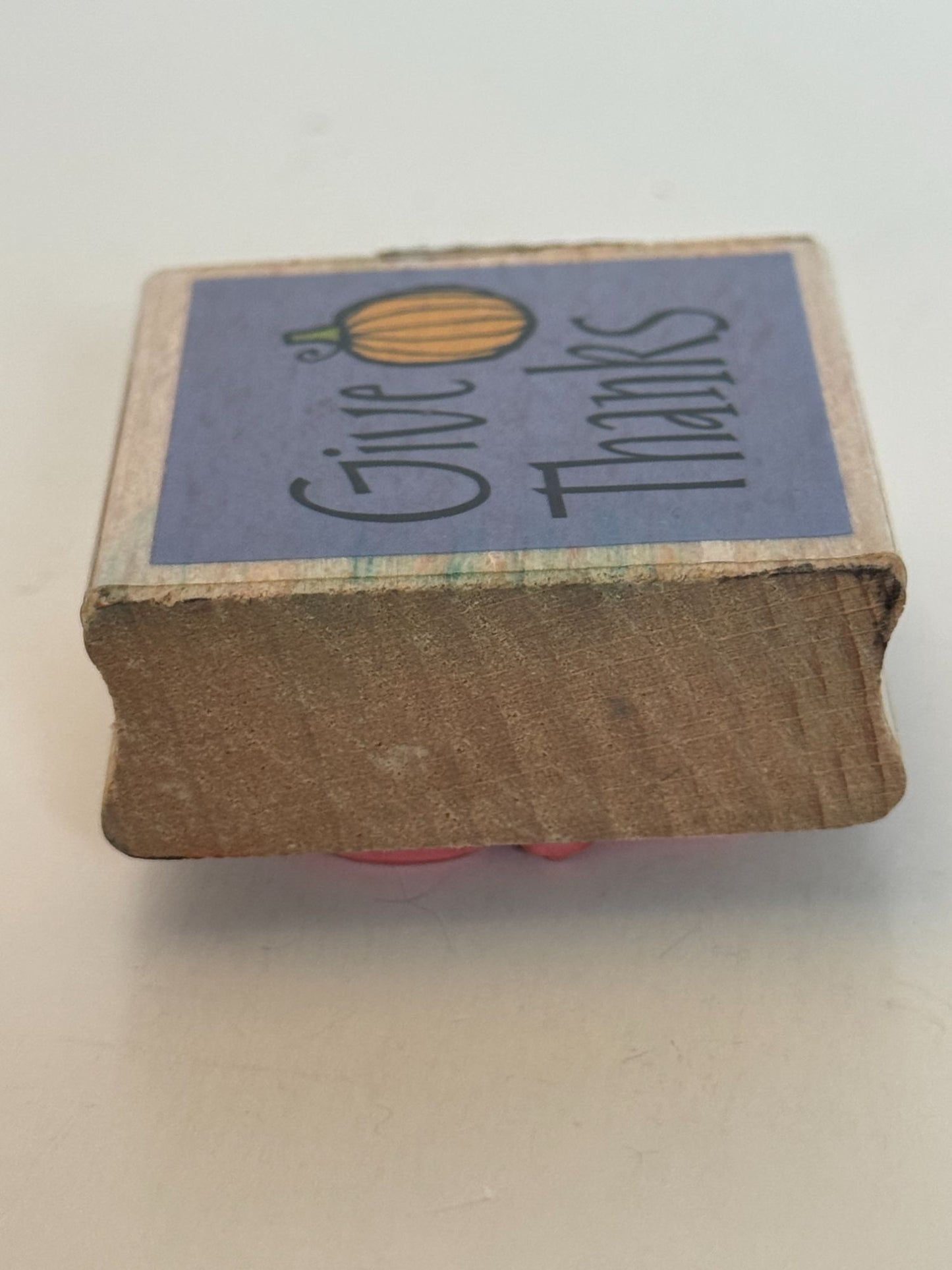 Studio G Rubber Stamp Give Thanks Pumpkin Harvest Thanksgiving Card Making Craft