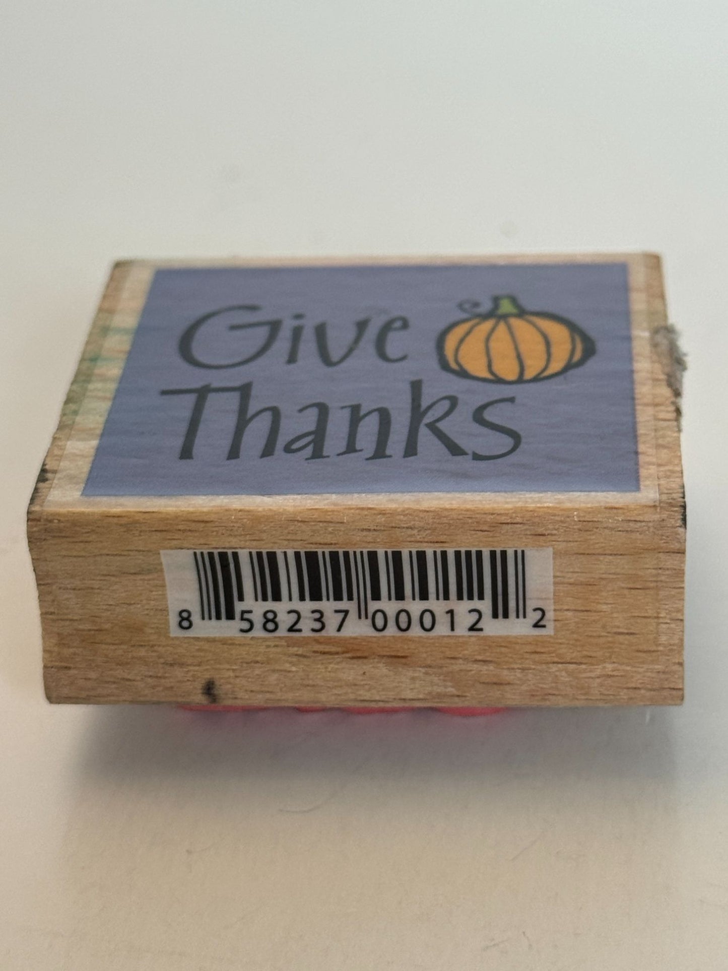 Studio G Rubber Stamp Give Thanks Pumpkin Harvest Thanksgiving Card Making Craft