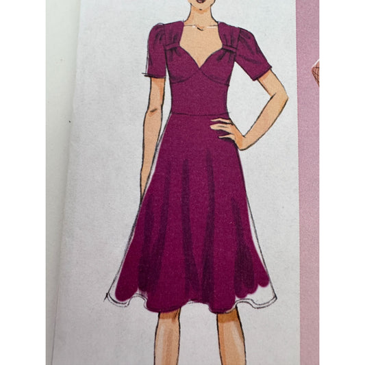 Butterick Sewing Pattern B6380 Sweetheart Neckline Dress Gathered Bodice 6-14 UC