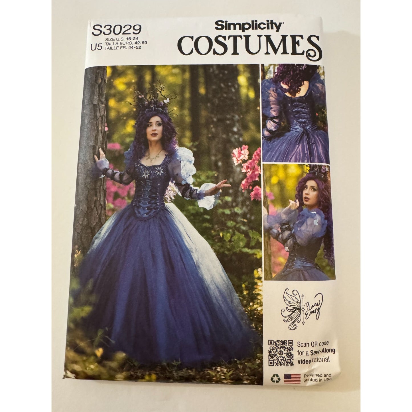 Simplicity Sewing Pattern S3029 Fairy Dress Ball Gown Costume 16-24 UC