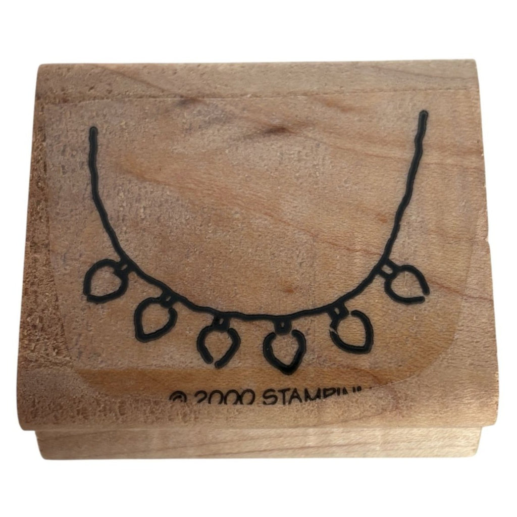 Stampin Up Rubber Stamp Christmas Light Strand Lightbulbs Winter Holidays String