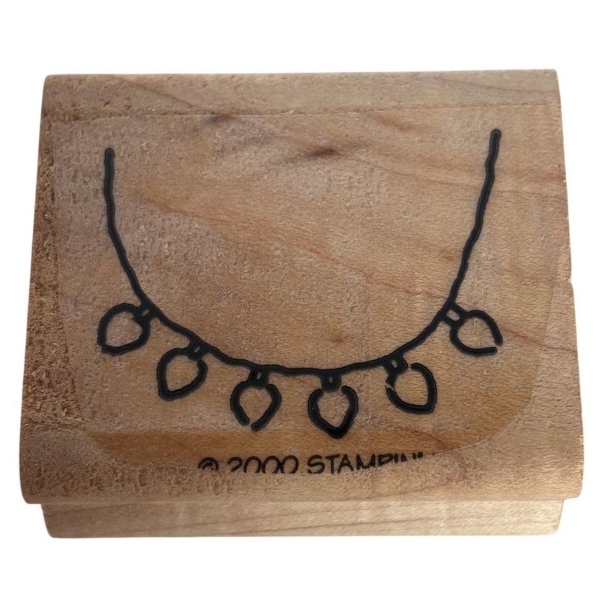 Stampin Up Rubber Stamp Christmas Light Strand Lightbulbs Winter Holidays String