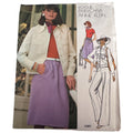 Vogue Sewing Pattern 1061 Americana Designer Anne Klein Bodysuit Jacket Skirt 1970s 14 Uncut