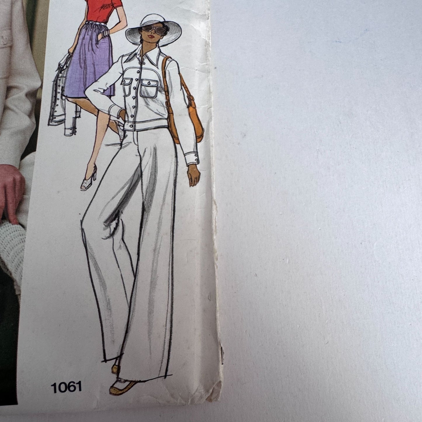 Vogue Sewing Pattern 1061 Americana Designer Anne Klein Bodysuit Jacket Skirt 1970s 14 Uncut