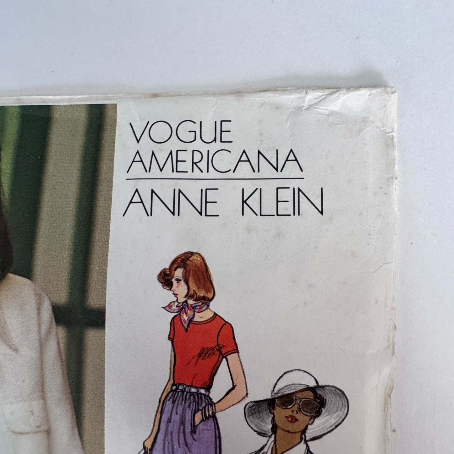 Vogue Sewing Pattern 1061 Americana Designer Anne Klein Bodysuit Jacket Skirt 1970s 14 Uncut