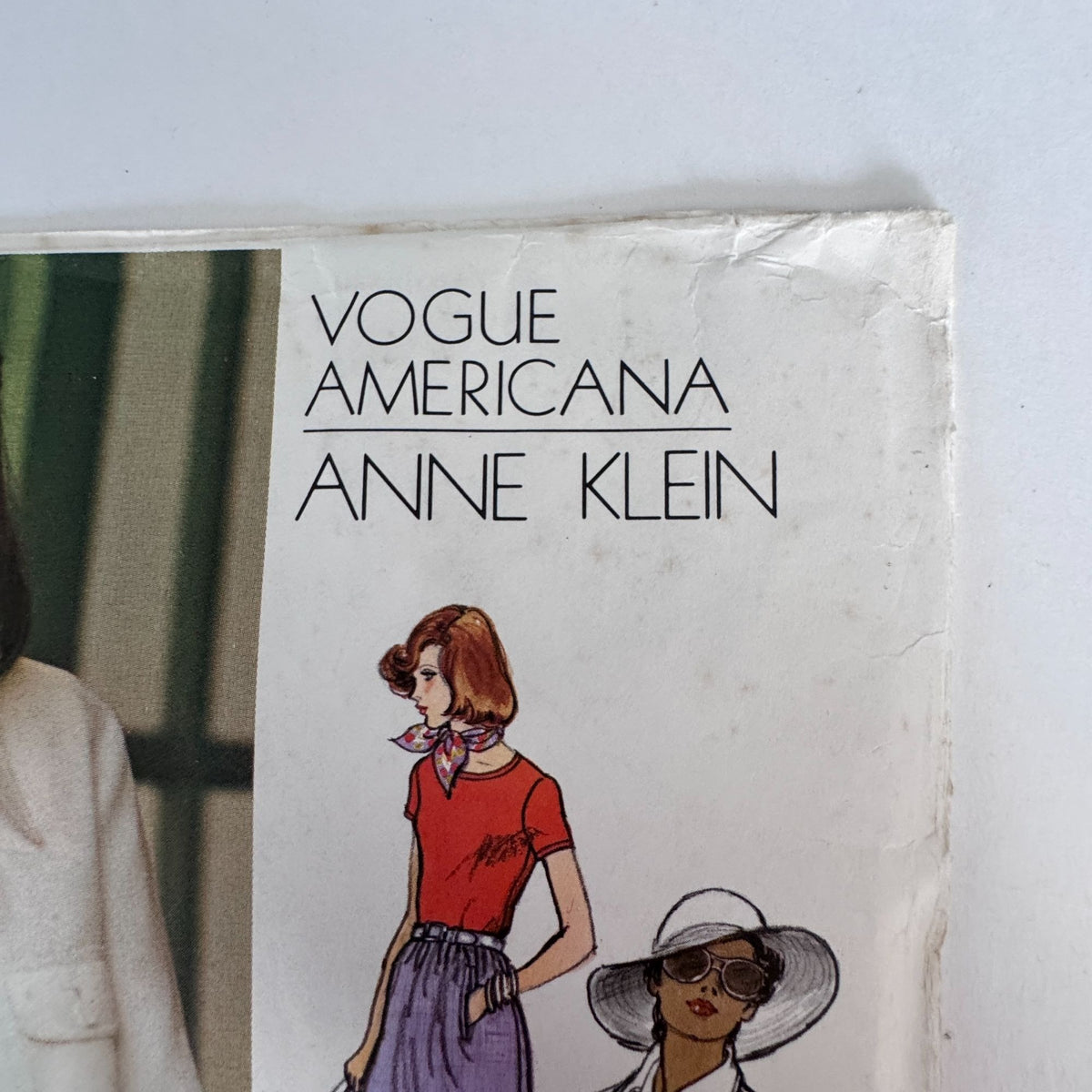 Vogue Sewing Pattern 1061 Americana Designer Anne Klein Bodysuit Jacket Skirt 1970s 14 Uncut