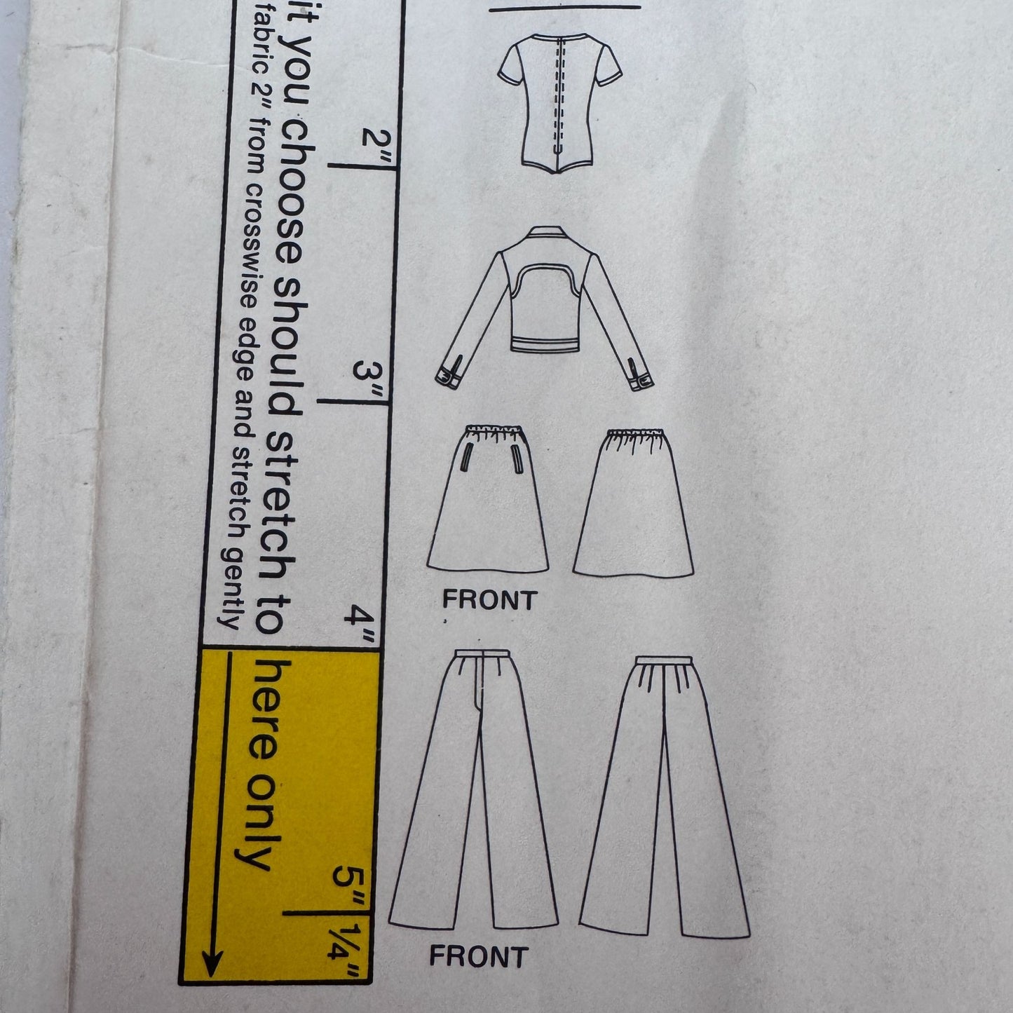 Vogue Sewing Pattern 1061 Americana Designer Anne Klein Bodysuit Jacket Skirt 1970s 14 Uncut