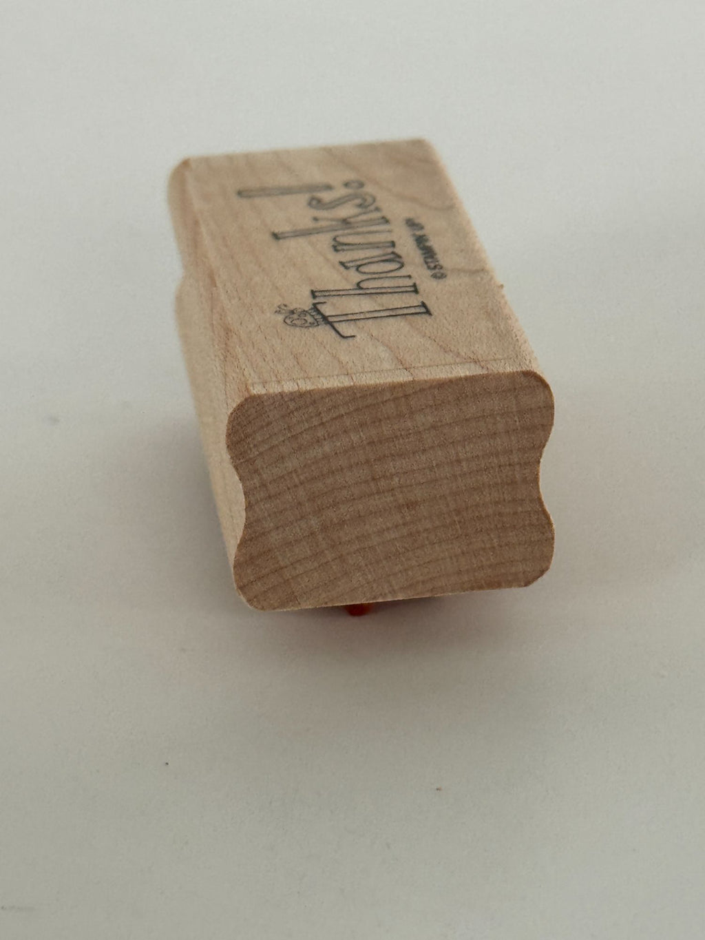 Stampin Up Rubber Stamp Ladybug Thanks Thank You Card Making Word Wood Mounted
