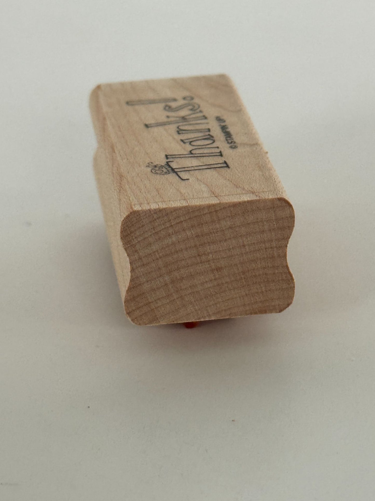 Stampin Up Rubber Stamp Ladybug Thanks Thank You Card Making Word Wood Mounted