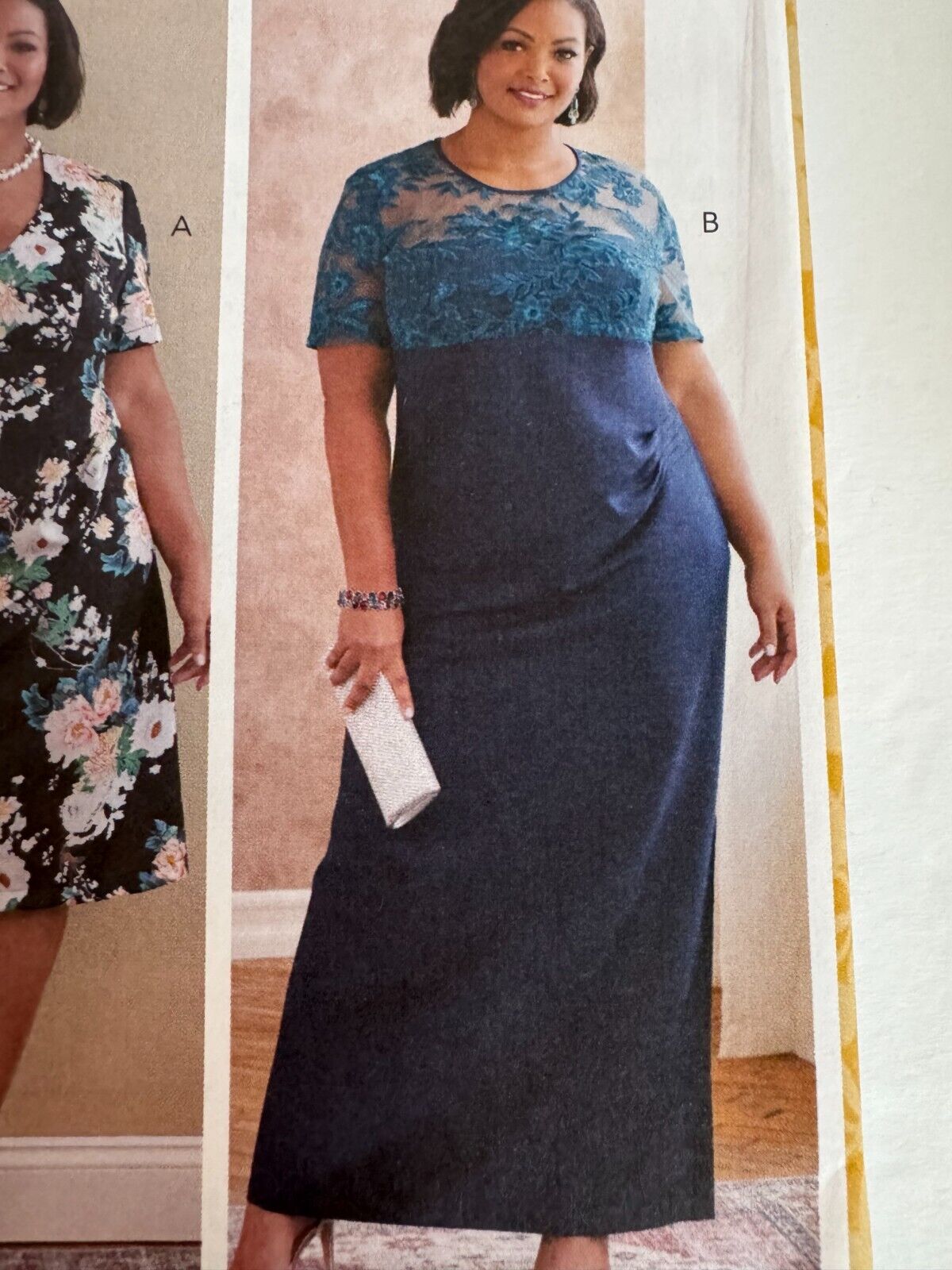 Butterick B6783 Plus Size 26W-32W Dress Pattern Wedding Guest Formal Evening FF