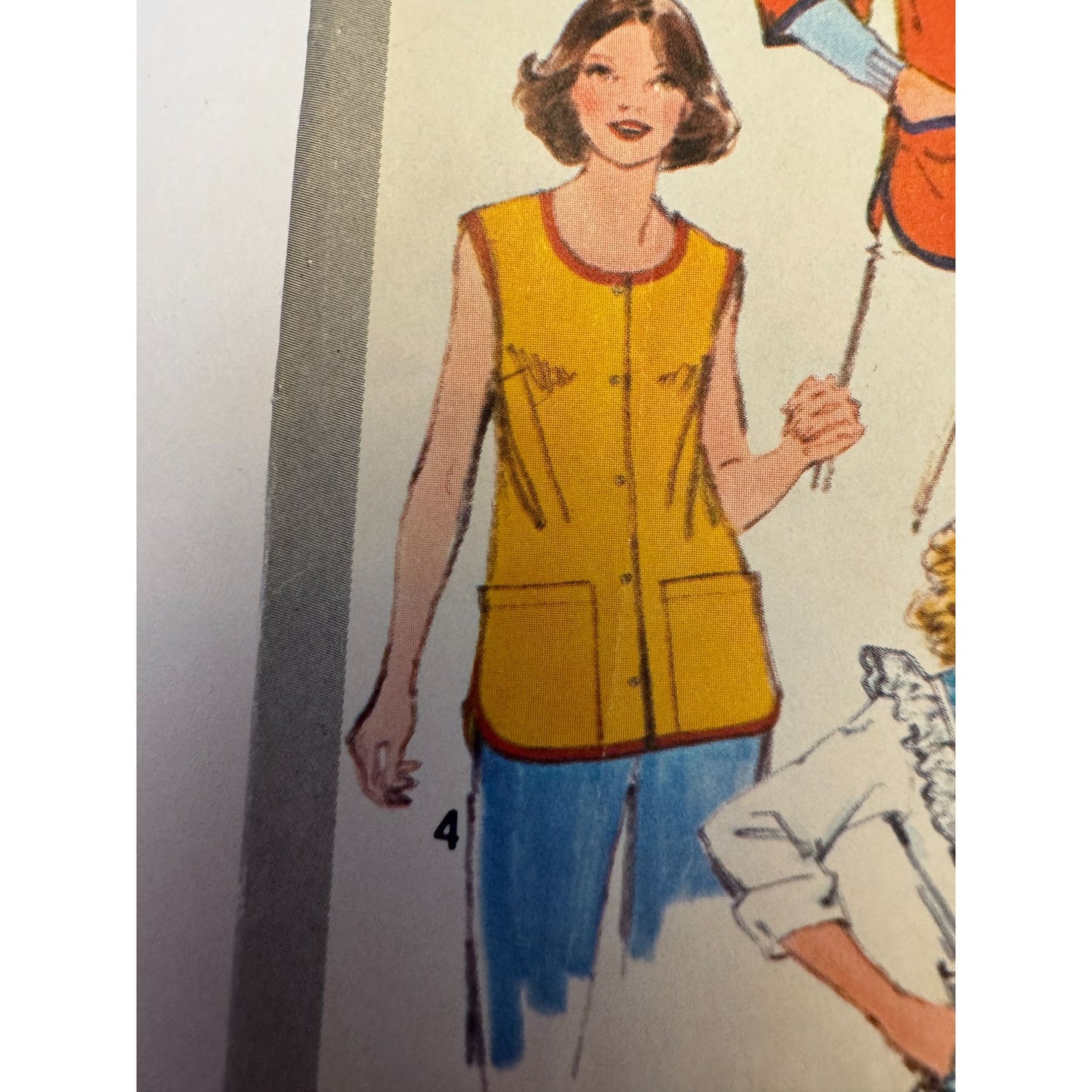 Simplicity Sewing Pattern 9209 Kitchen Apron Retro Size Small 10 12 1970s Vintage Uncut