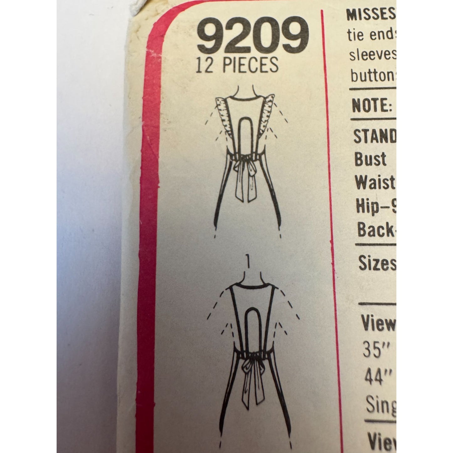 Simplicity Sewing Pattern 9209 Kitchen Apron Retro Size Small 10 12 1970s Vintage Uncut