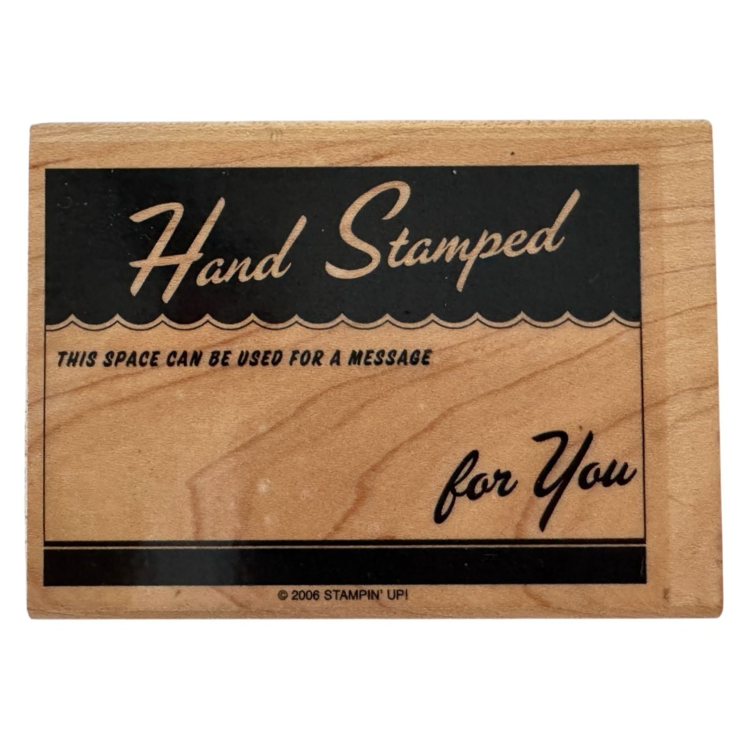 Stampin Up Rubber Stamp Hand Stamped Space for Message Stamping Hobby Crafter