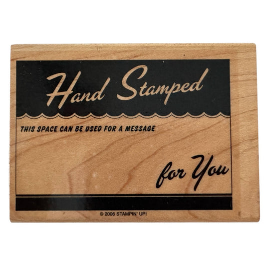 Stampin Up Rubber Stamp Hand Stamped Space for Message Stamping Hobby Crafter