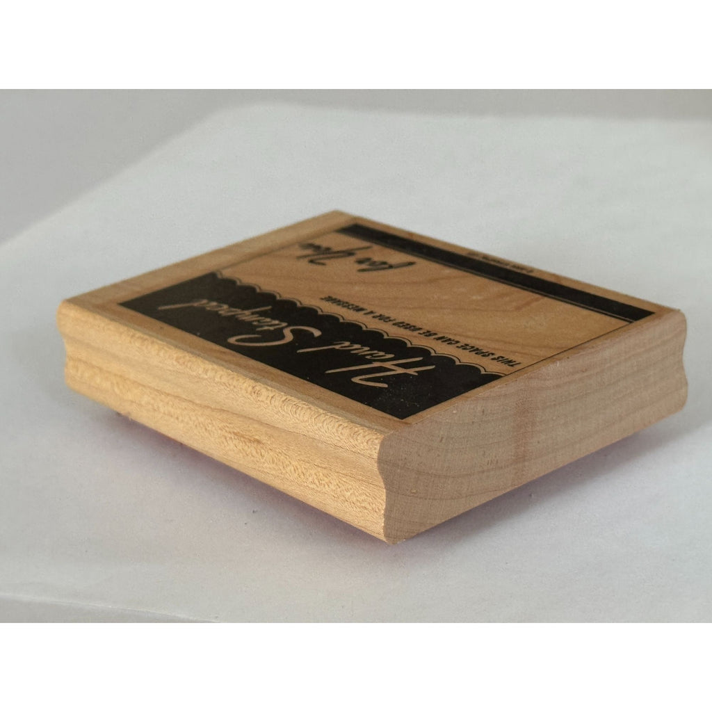Stampin Up Rubber Stamp Hand Stamped Space for Message Stamping Hobby Crafter