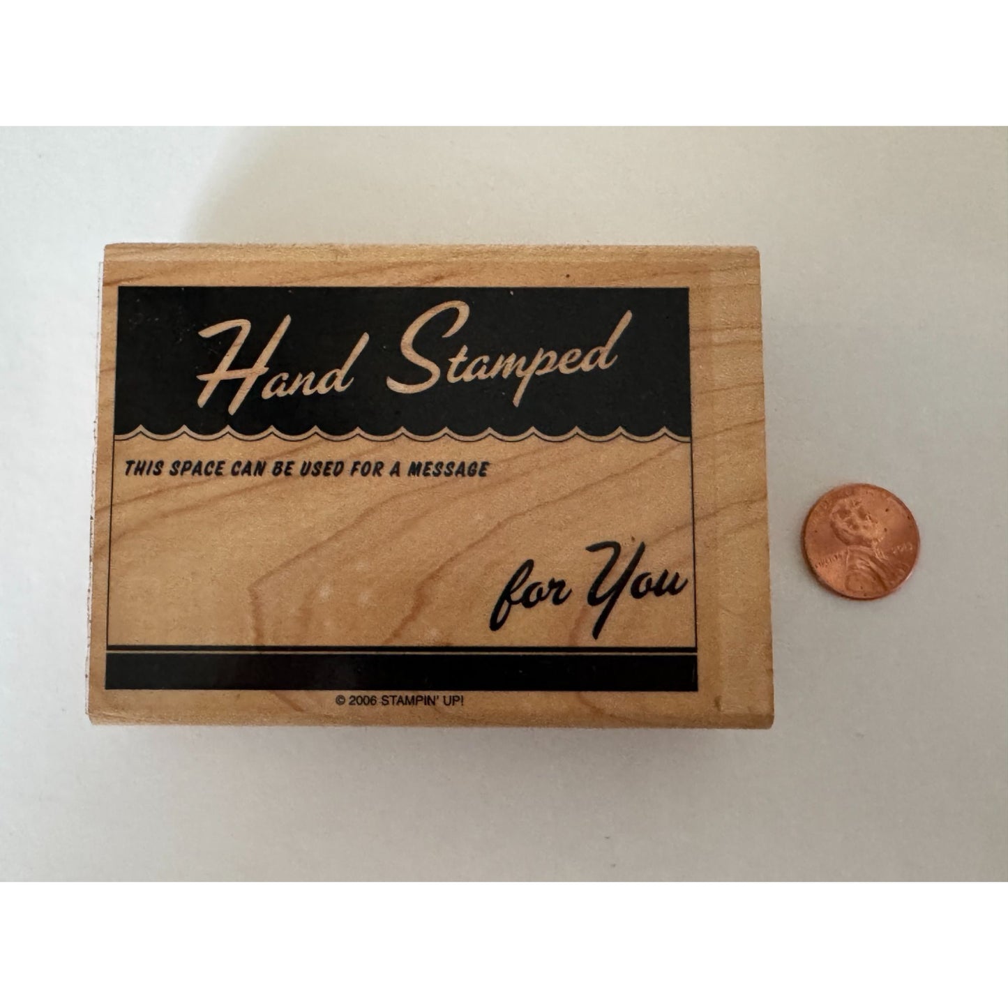 Stampin Up Rubber Stamp Hand Stamped Space for Message Stamping Hobby Crafter