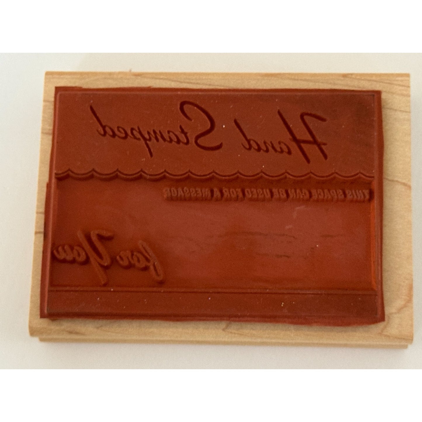 Stampin Up Rubber Stamp Hand Stamped Space for Message Stamping Hobby Crafter