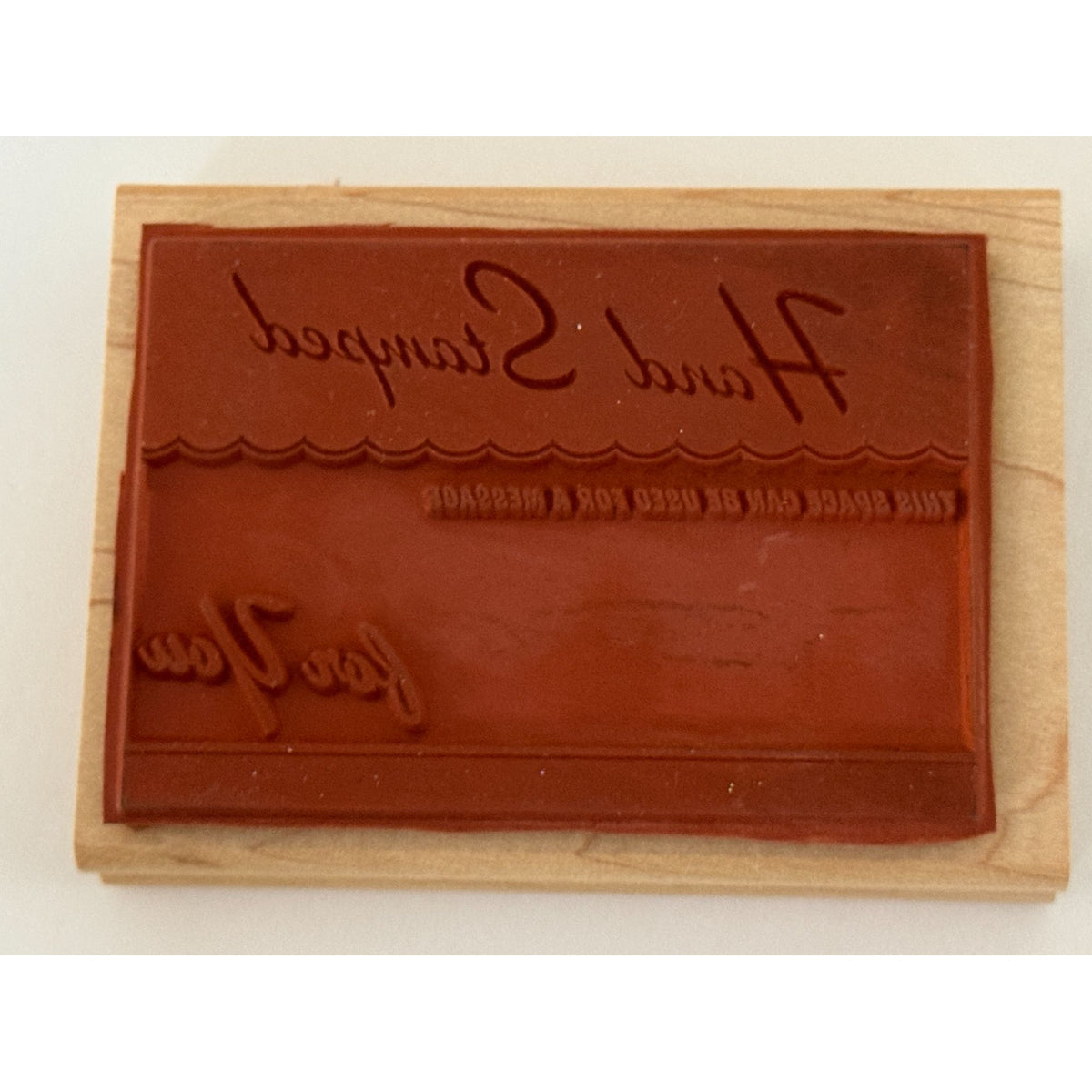 Stampin Up Rubber Stamp Hand Stamped Space for Message Stamping Hobby Crafter