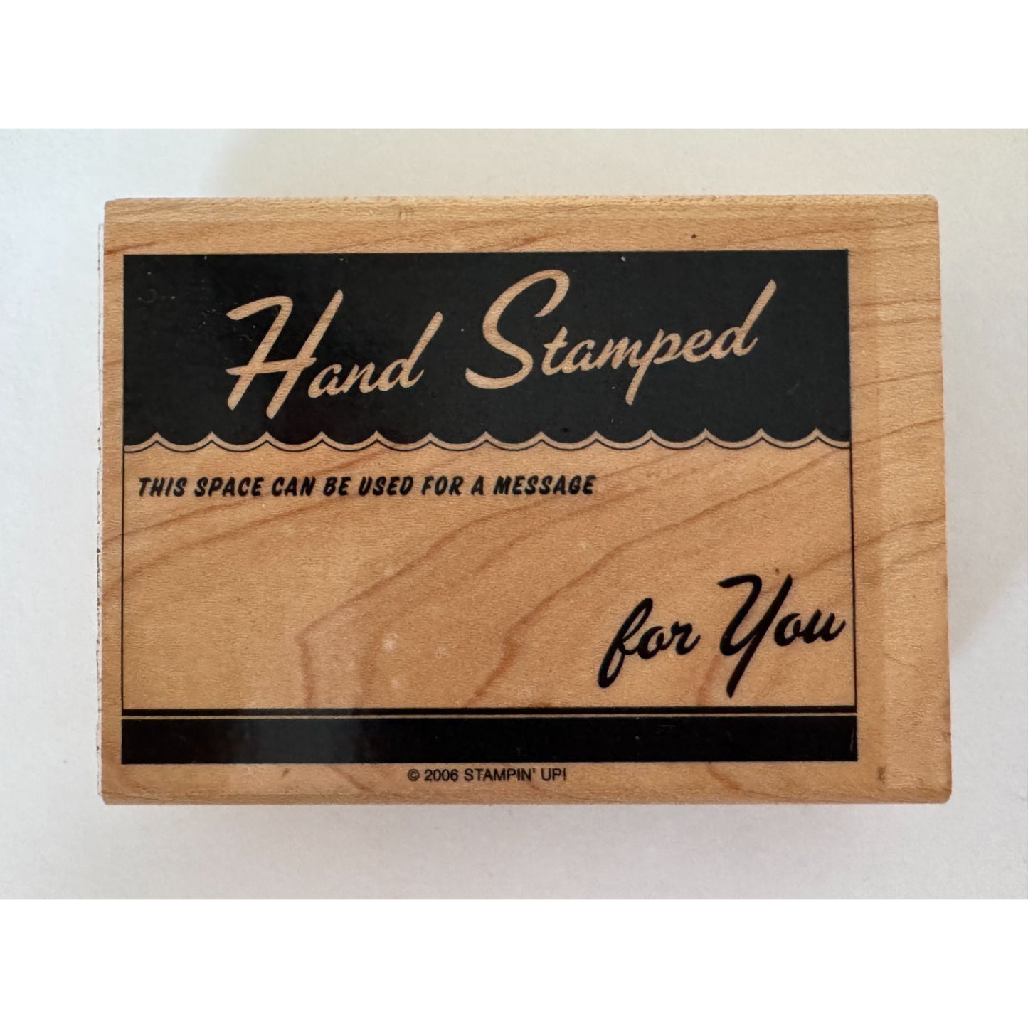 Stampin Up Rubber Stamp Hand Stamped Space for Message Stamping Hobby Crafter
