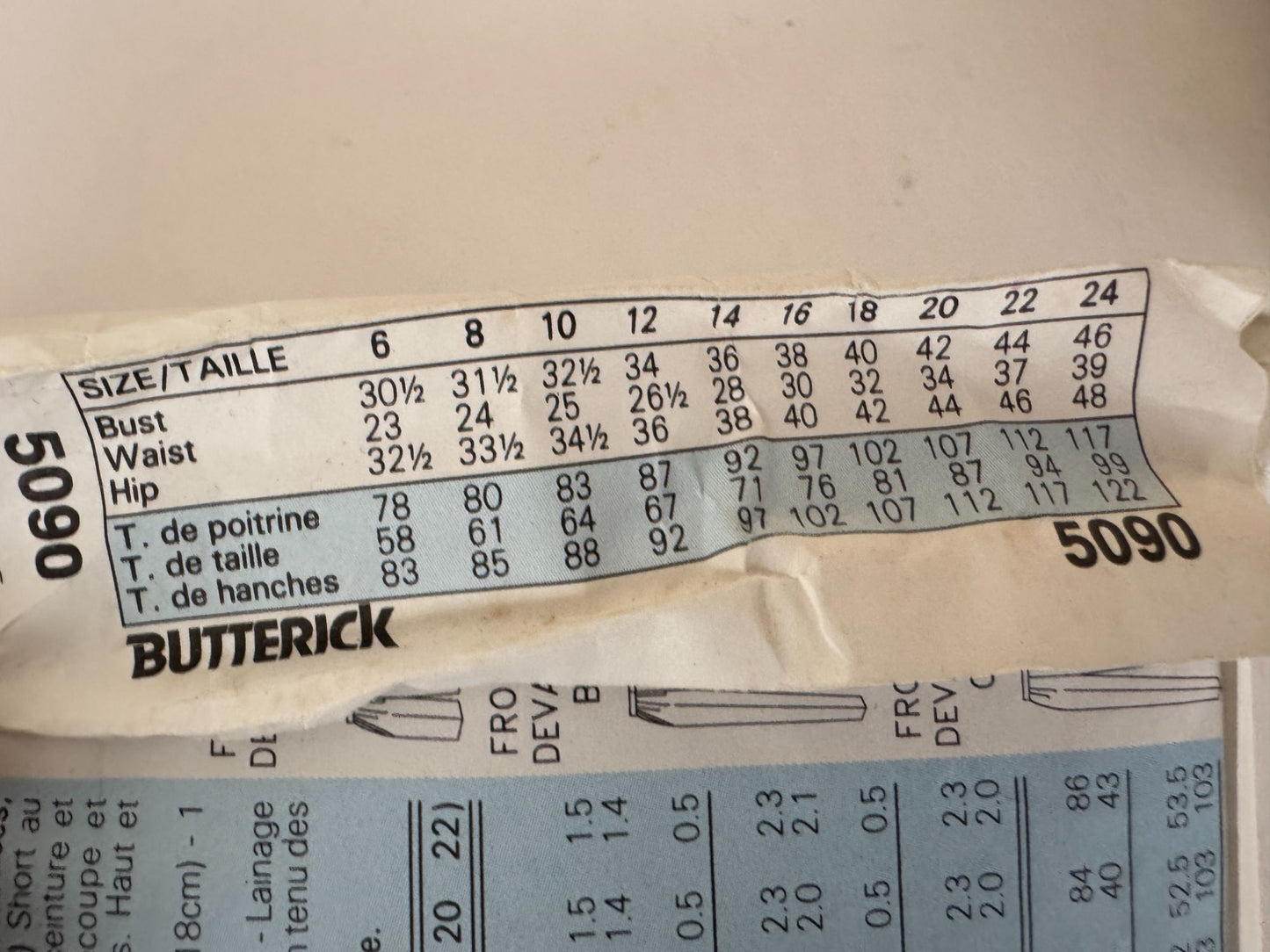 Butterick Sewing Pattern 5090 Fast Very Easy Misses Shorts Pants Tapered Leg