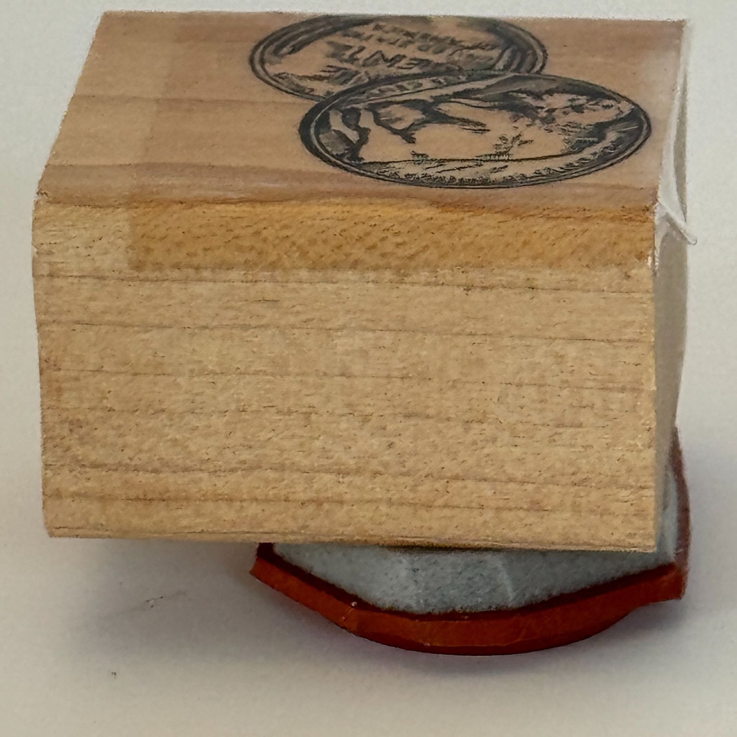 Stampin Up Rubber Stamp Buffalo Nickel Wooden Money Coin Card Making Numismatist