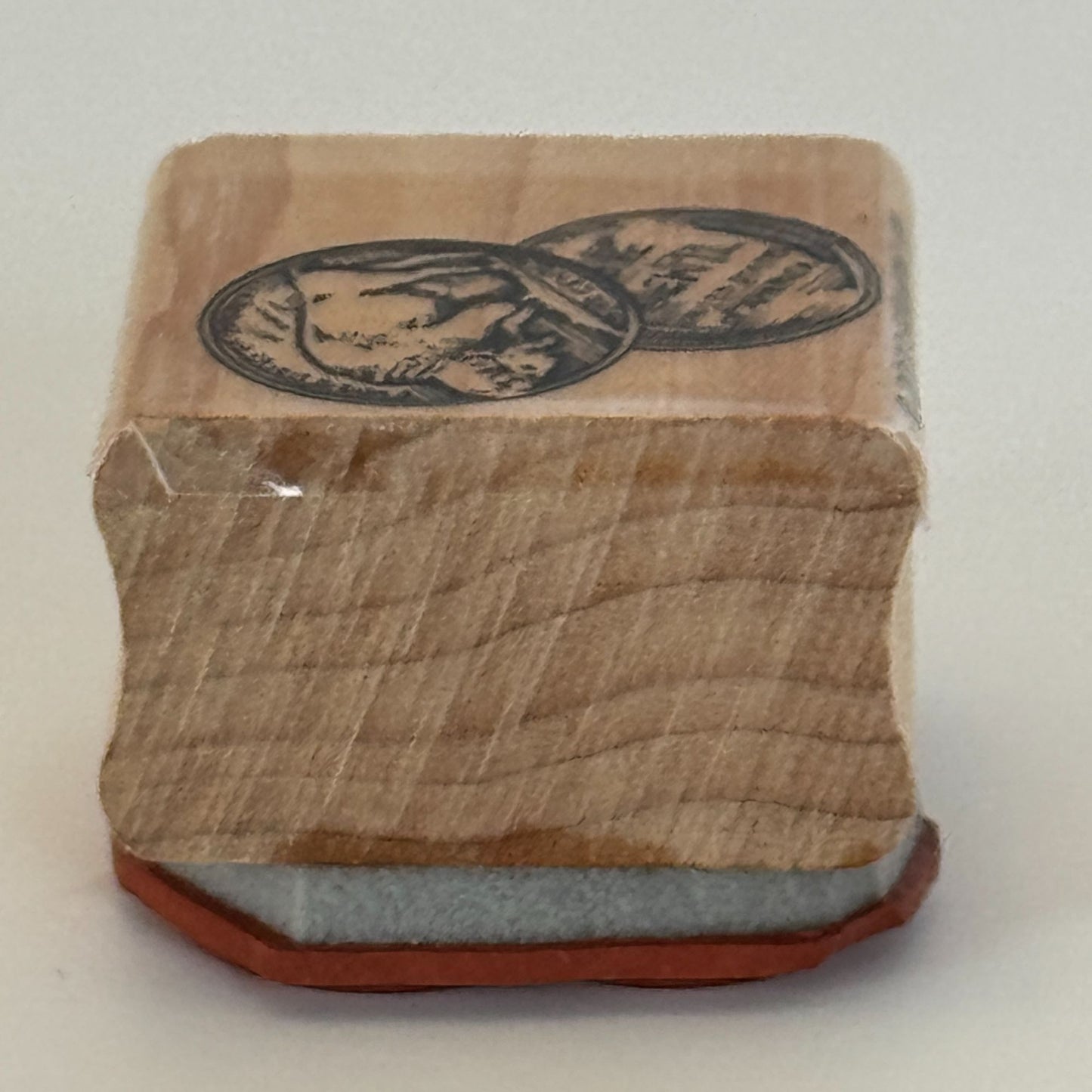 Stampin Up Rubber Stamp Buffalo Nickel Wooden Money Coin Card Making Numismatist