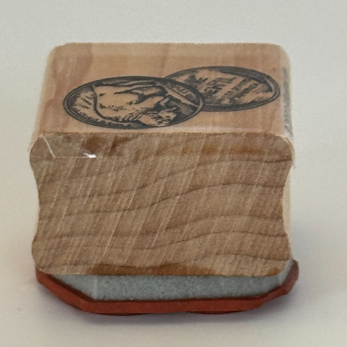 Stampin Up Rubber Stamp Buffalo Nickel Wooden Money Coin Card Making Numismatist