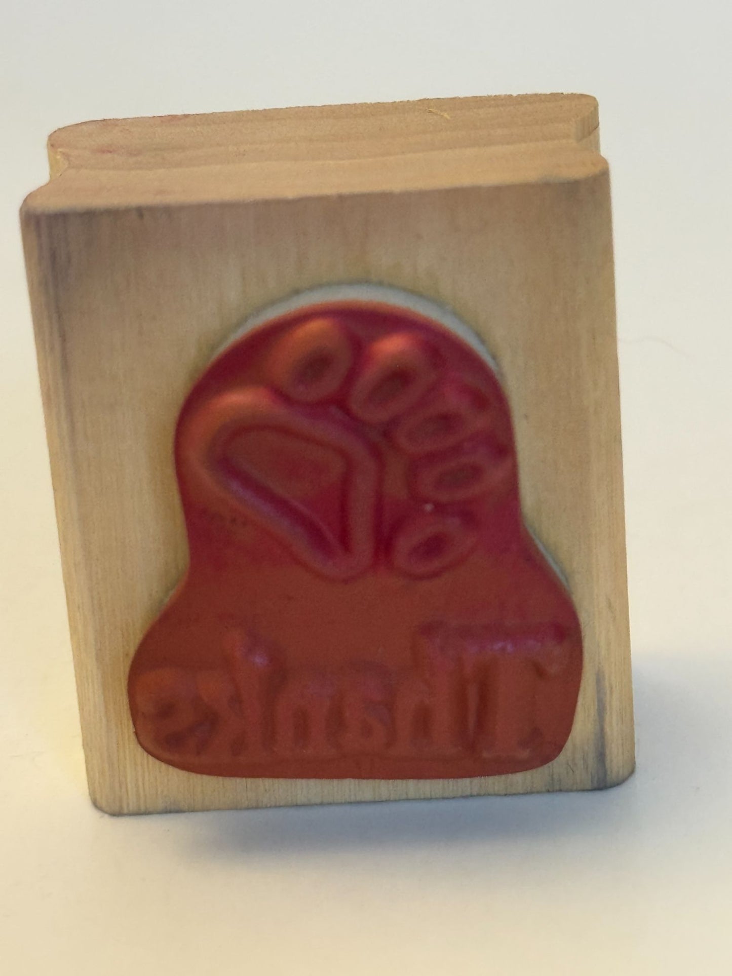Uptown Rubber Stamp Animal Paw Print Boyds Bear Thanks Word Thank You Sentiment