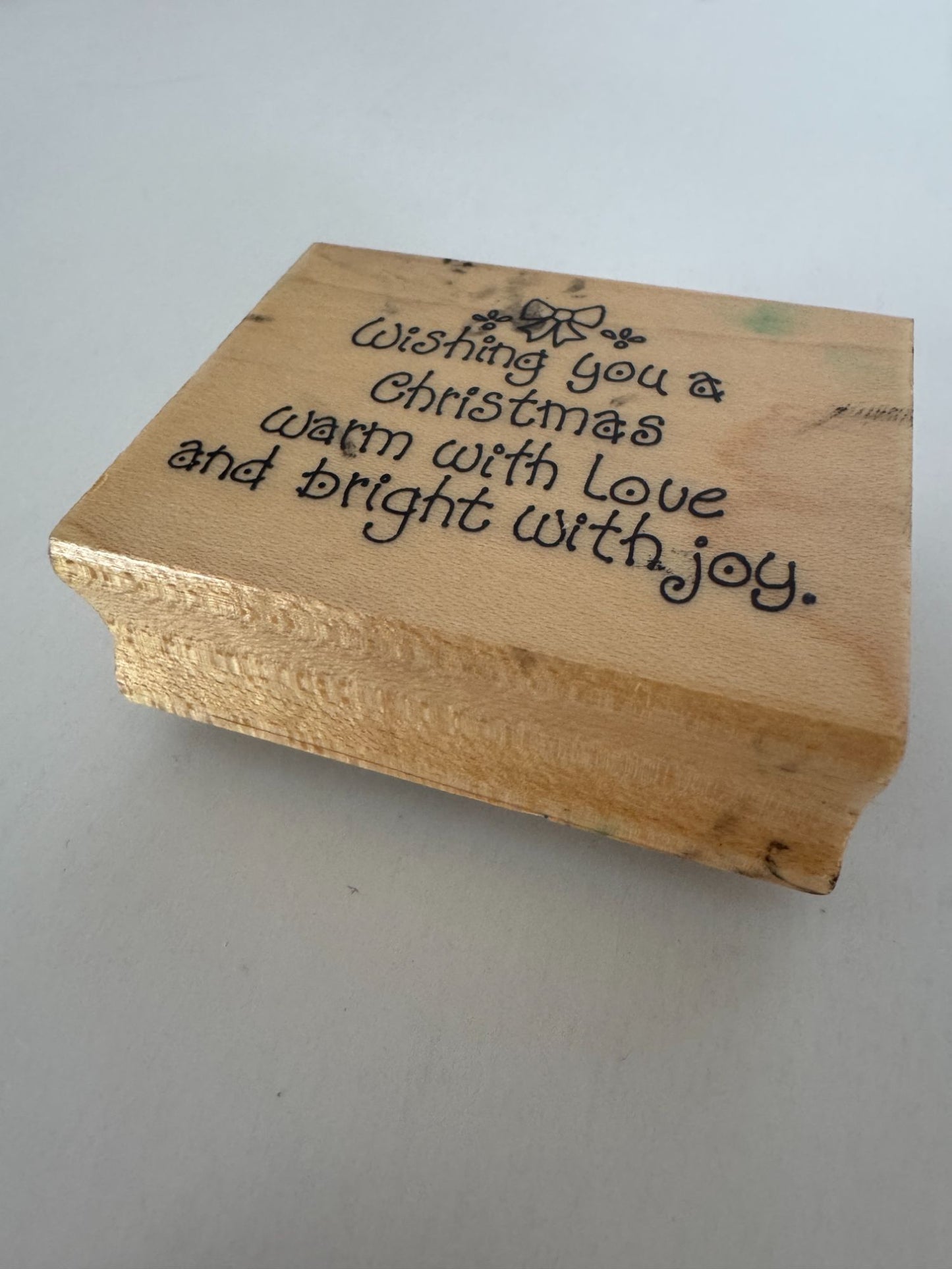 Art Impressions Rubber Stamp Christmas Greeting Words Wishing You Love Joy Warm