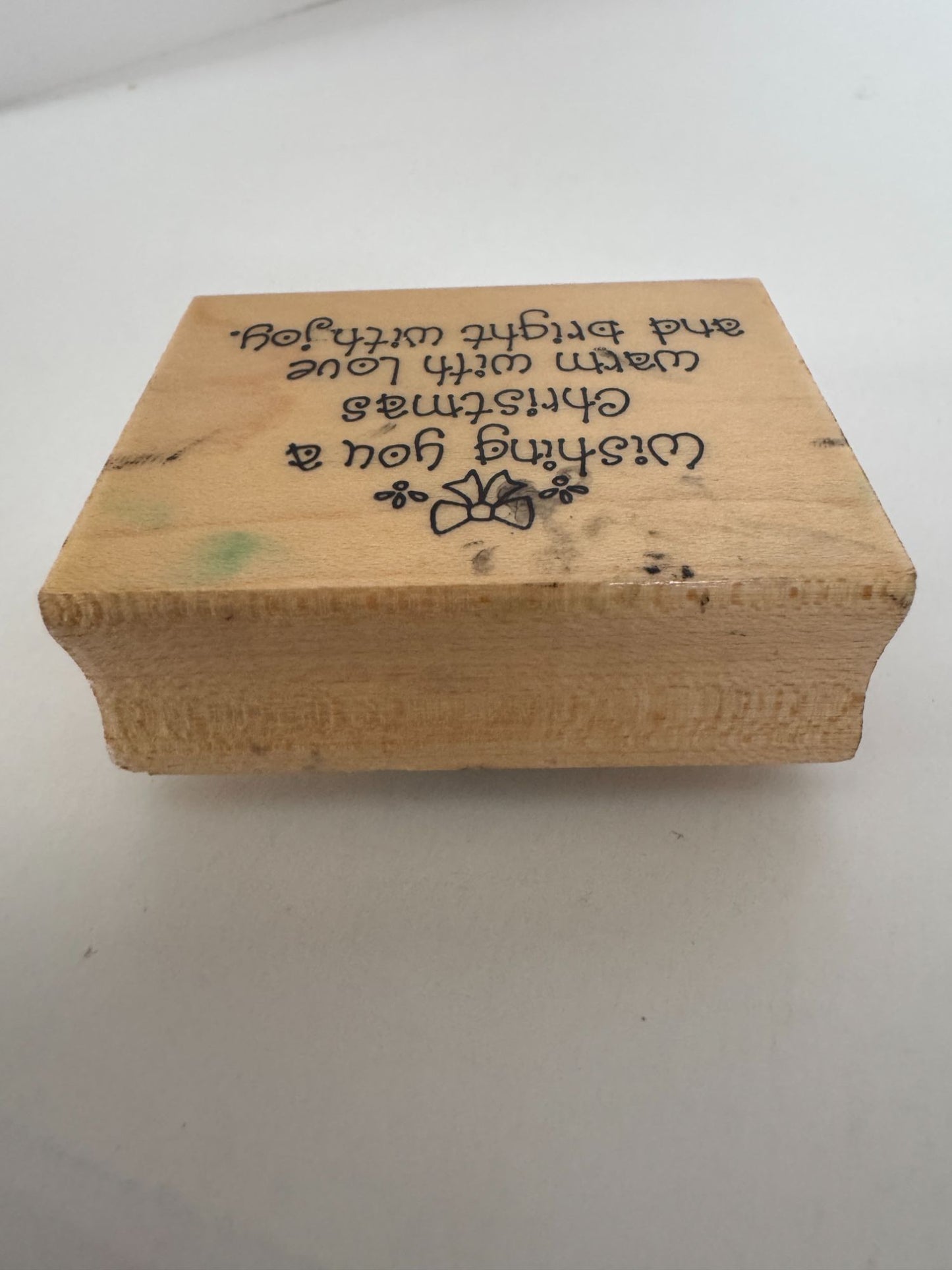 Art Impressions Rubber Stamp Christmas Greeting Words Wishing You Love Joy Warm