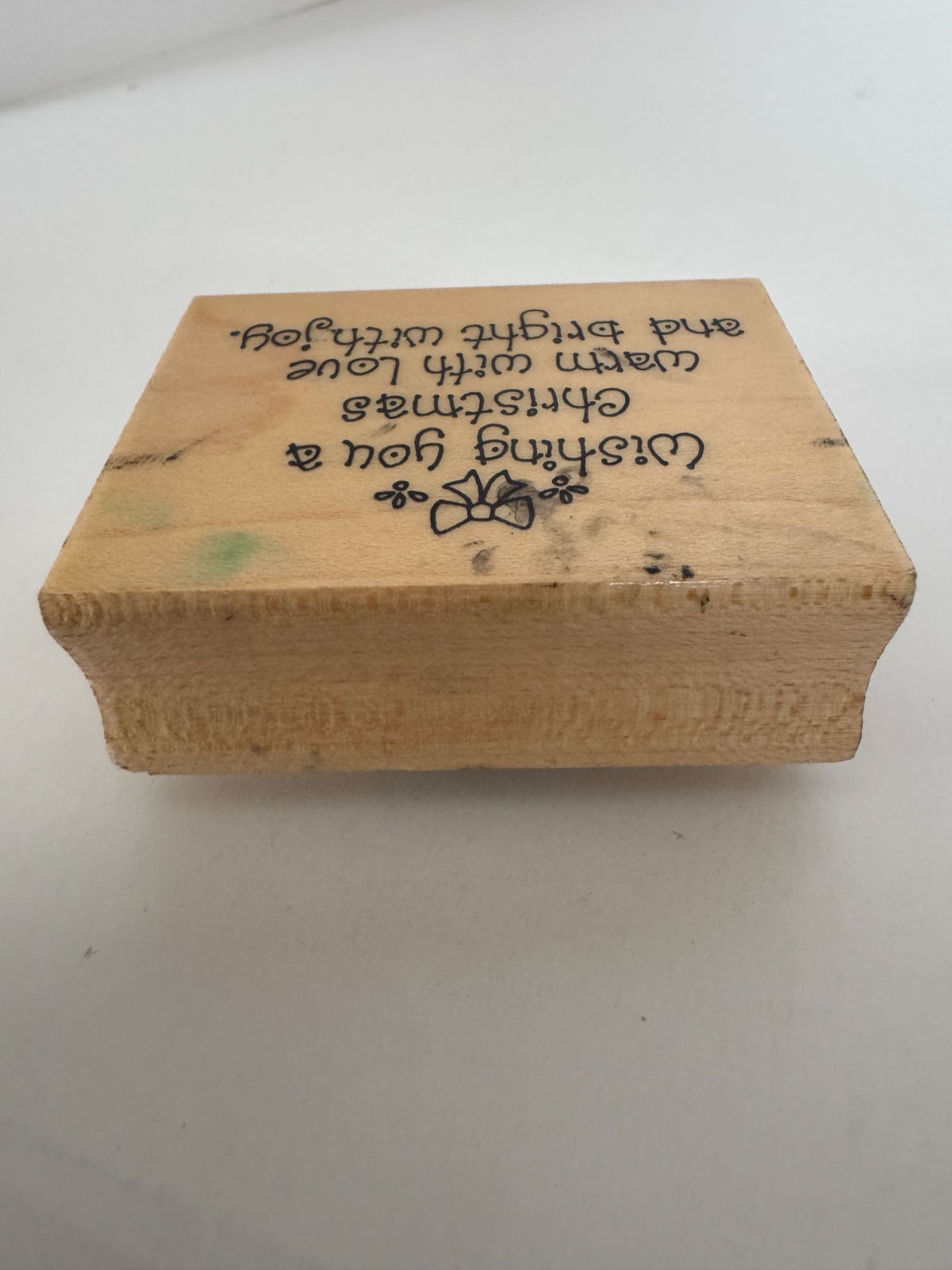Art Impressions Rubber Stamp Christmas Greeting Words Wishing You Love Joy Warm