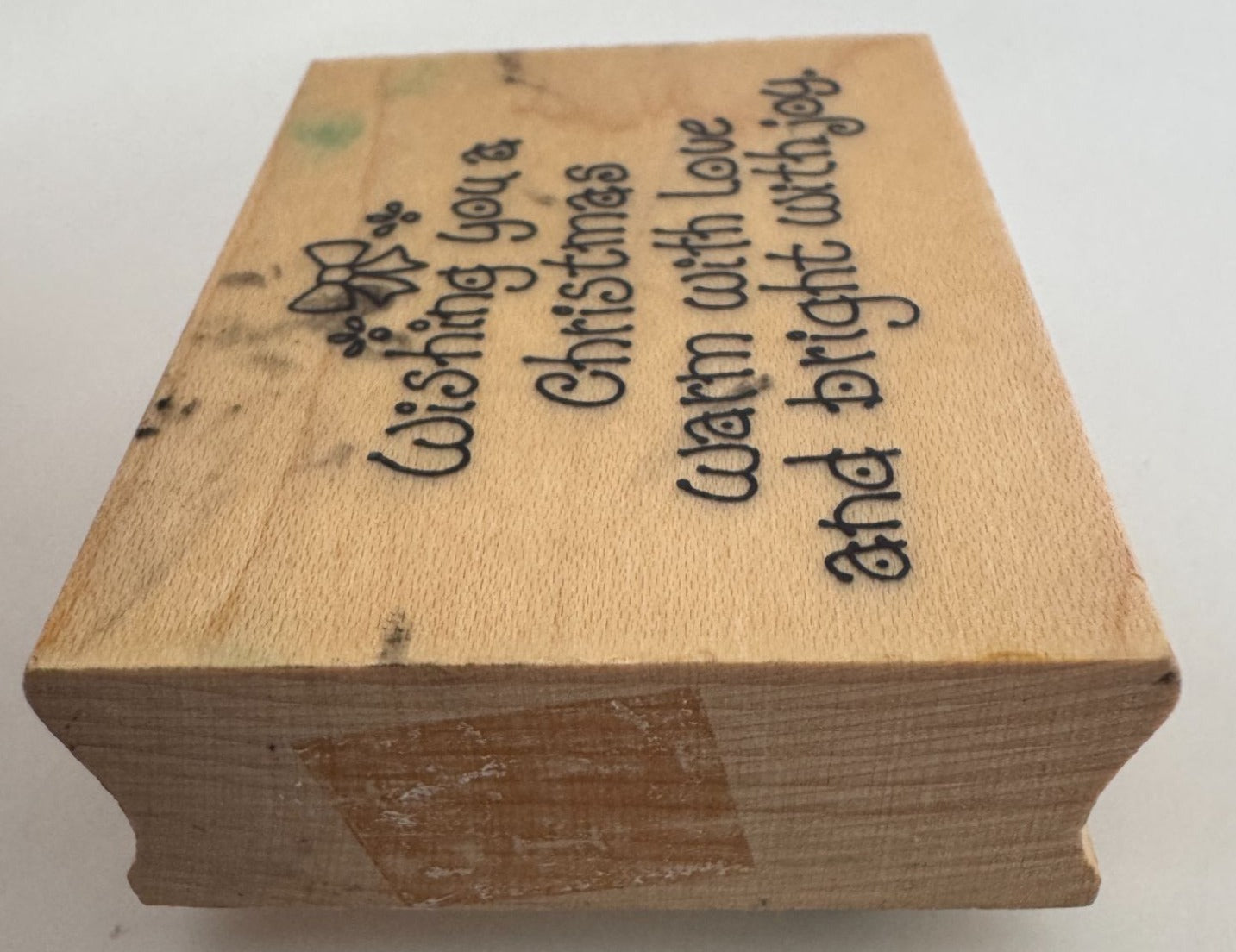 Art Impressions Rubber Stamp Christmas Greeting Words Wishing You Love Joy Warm