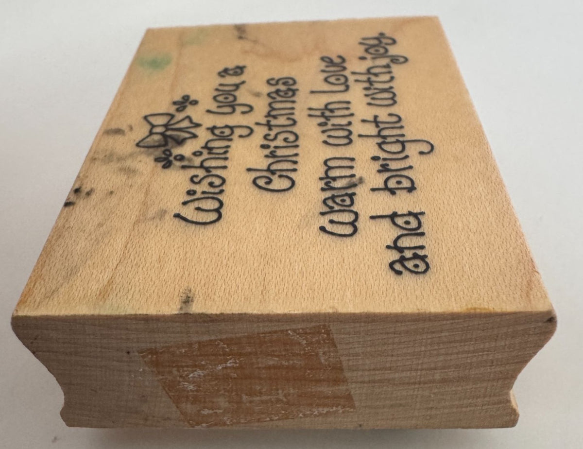 Art Impressions Rubber Stamp Christmas Greeting Words Wishing You Love Joy Warm