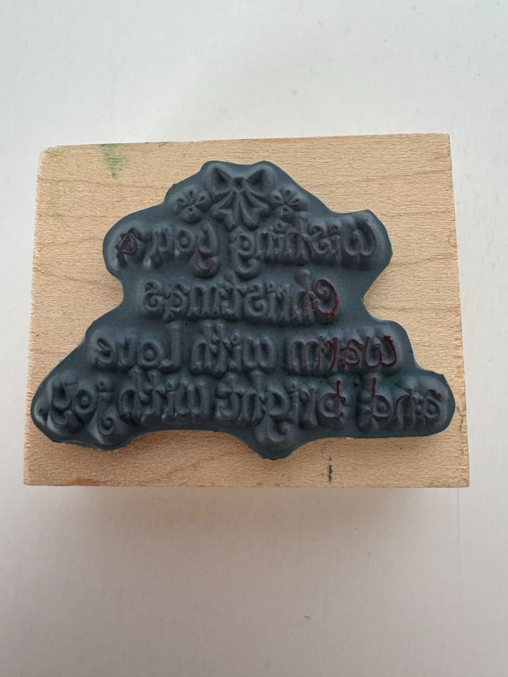 Art Impressions Rubber Stamp Christmas Greeting Words Wishing You Love Joy Warm