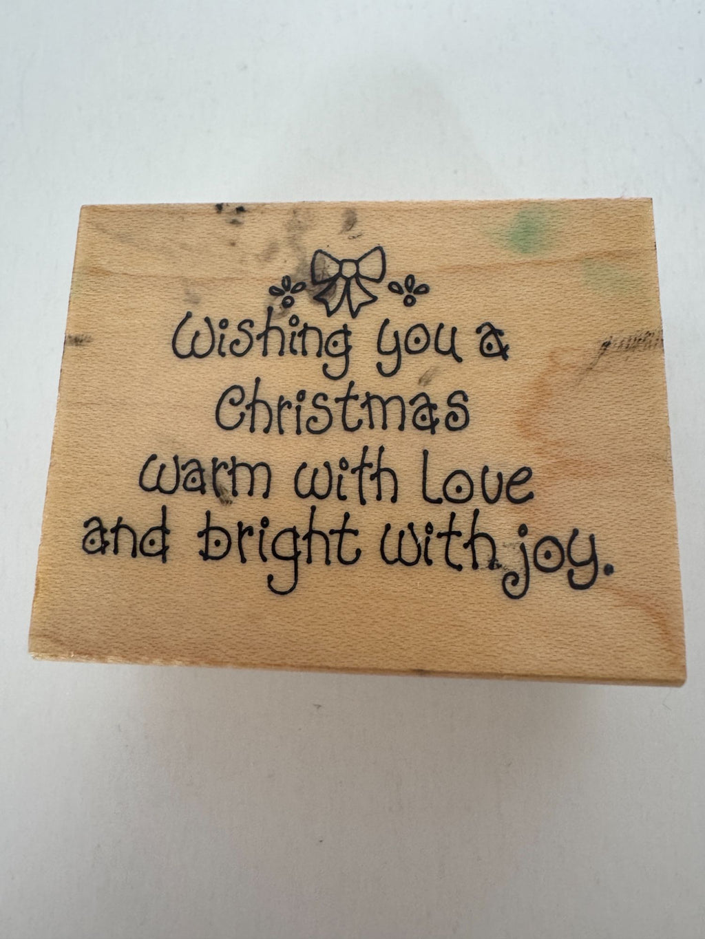 Art Impressions Rubber Stamp Christmas Greeting Words Wishing You Love Joy Warm