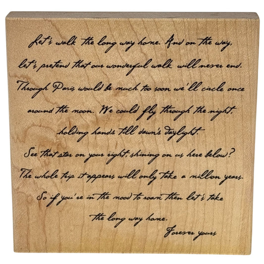Renaissance Art Stamps Rubber Stamp Walk the Long Way Home Writing Background Cardmaking Words