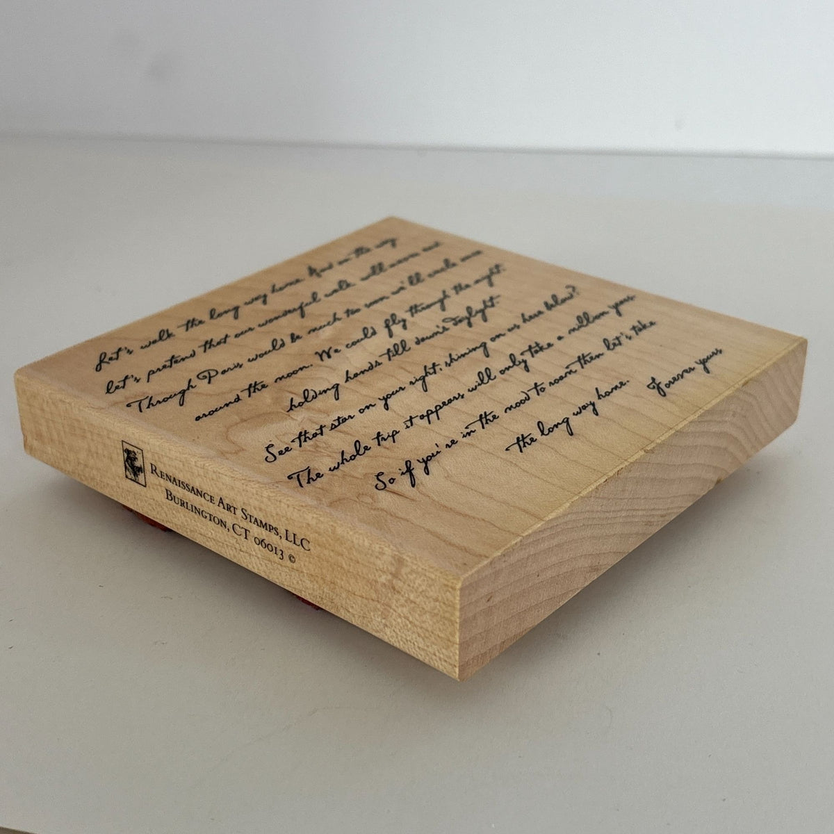 Renaissance Art Stamps Rubber Stamp Walk the Long Way Home Writing Background Cardmaking Words
