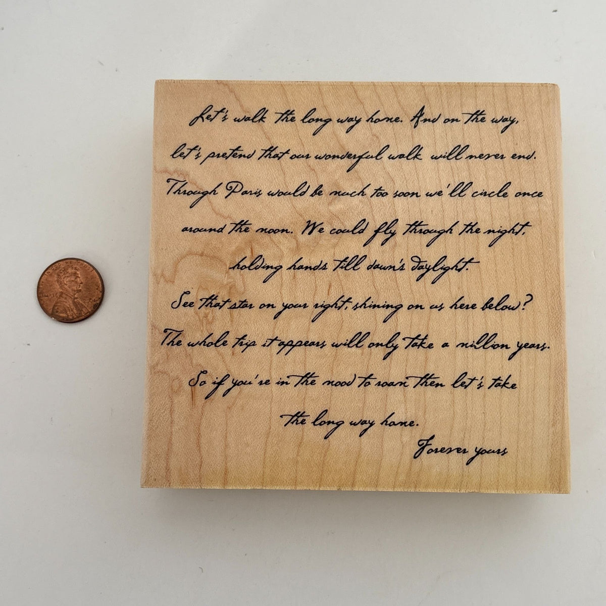 Renaissance Art Stamps Rubber Stamp Walk the Long Way Home Writing Background Cardmaking Words