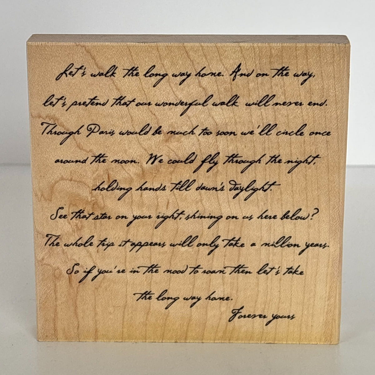 Renaissance Art Stamps Rubber Stamp Walk the Long Way Home Writing Background Cardmaking Words