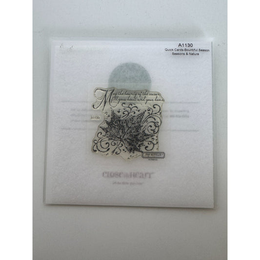CTMH My Acrylix Acrylic Stamp Bountiful Season Seasons Nature Fall Leaf A1130
