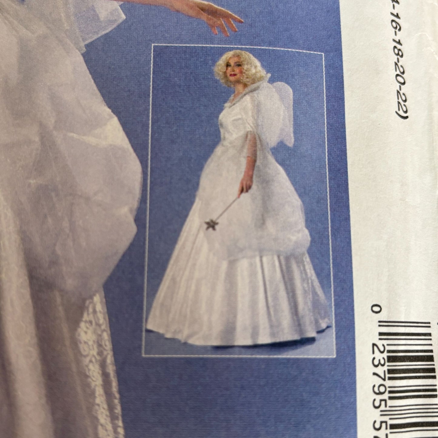 McCalls Sewing Pattern M7271 Fairy Godmother Princess Costume Dress Wings Fantasy Gown 14-22 UNCUT