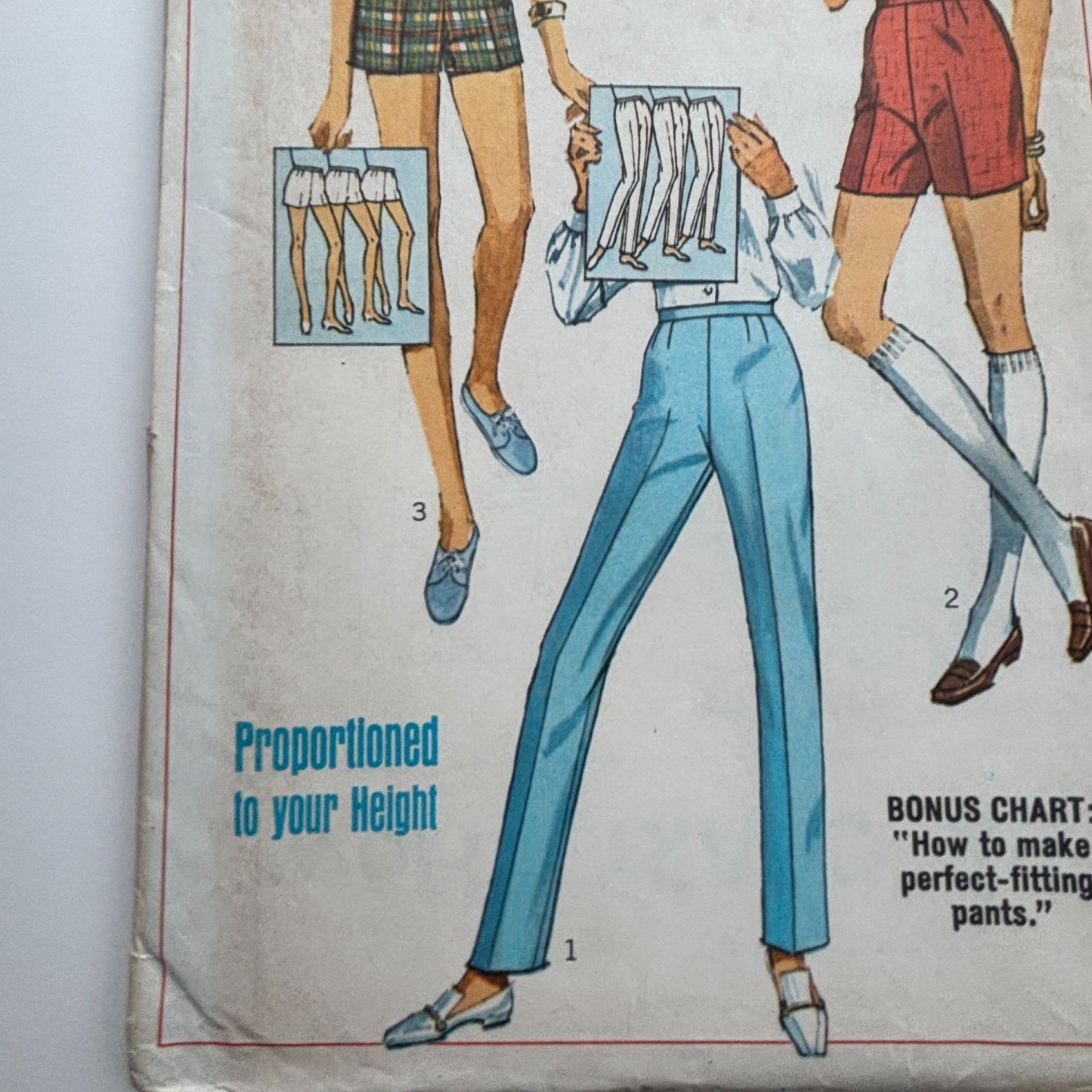 Simplicity Sewing Pattern 7688 Mod Pants Jamaica Short Shorts Vintage 1960s UC