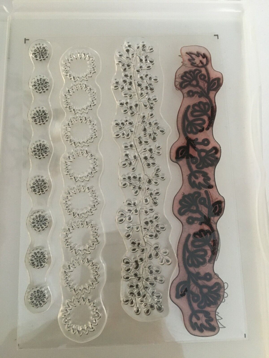 Stampin Up Bordering Blooms Photopolymer Clear Stamps Spring Summer Card Making