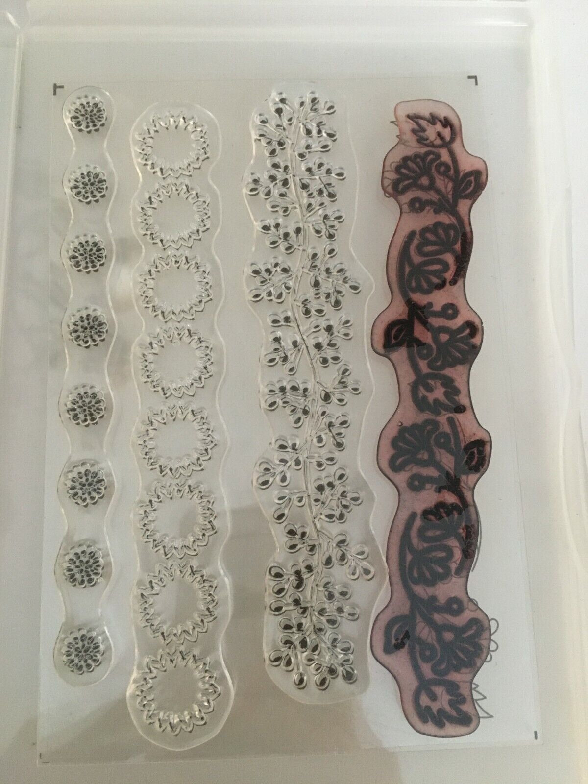 Stampin Up Bordering Blooms Photopolymer Clear Stamps Spring Summer Card Making