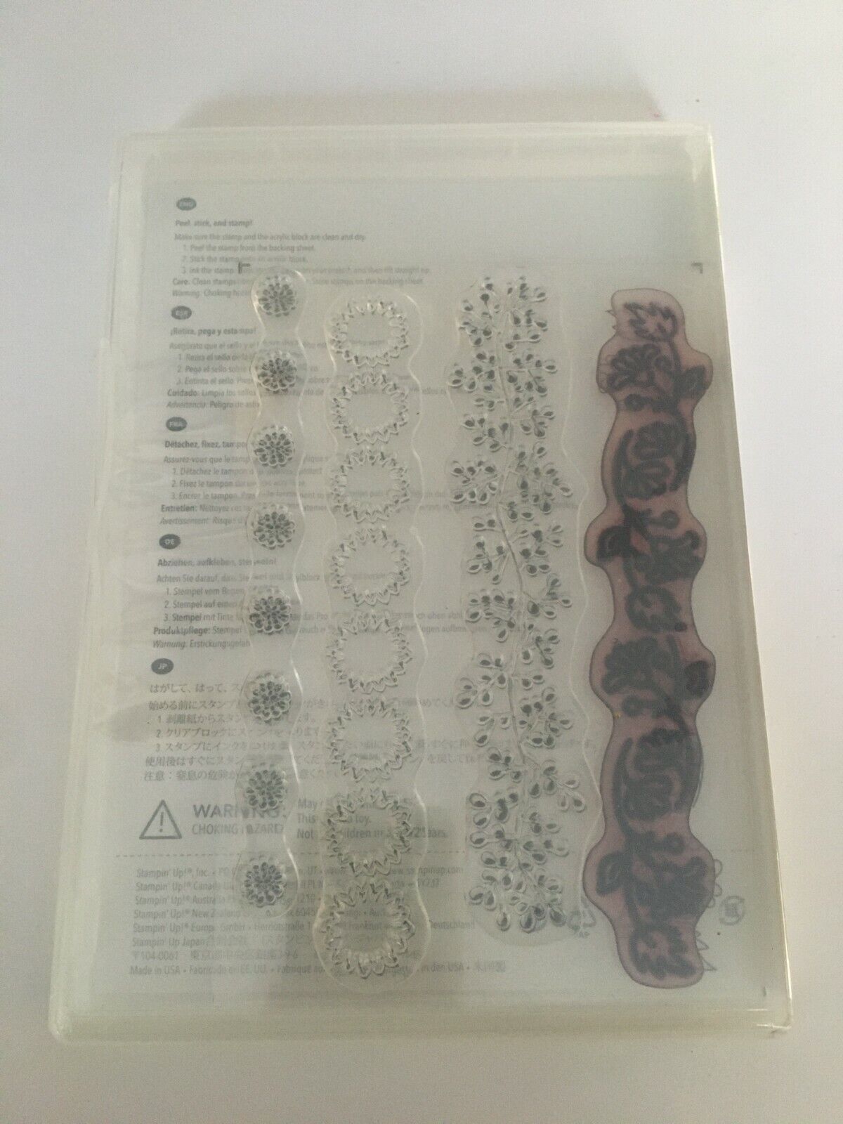 Stampin Up Bordering Blooms Photopolymer Clear Stamps Spring Summer Card Making