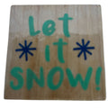 Let It Snow Rubber Stamp Winter Christmas Sentiment Snowflakes Card Making Craft