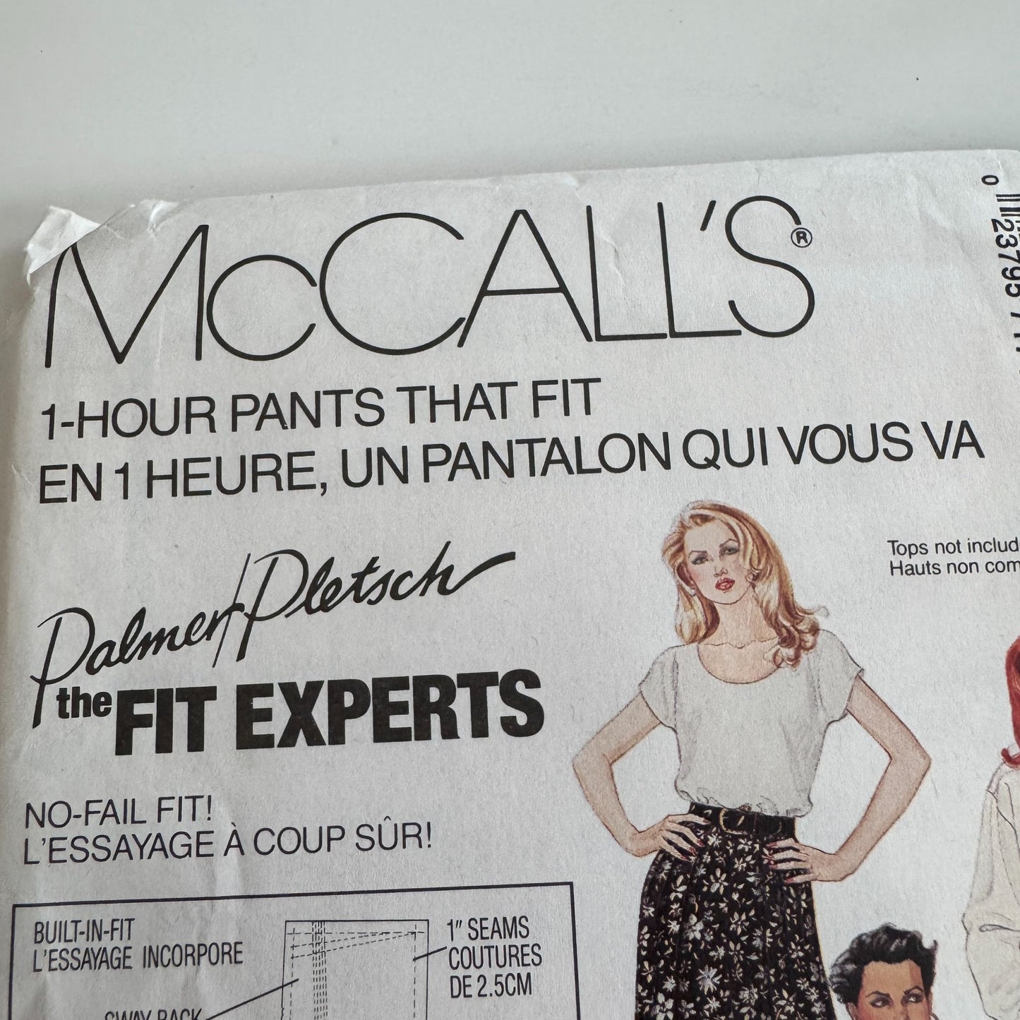 McCalls Sewing Pattern 7174 Misses Pants Work High Waist Easy Plus Size 24 Uncut