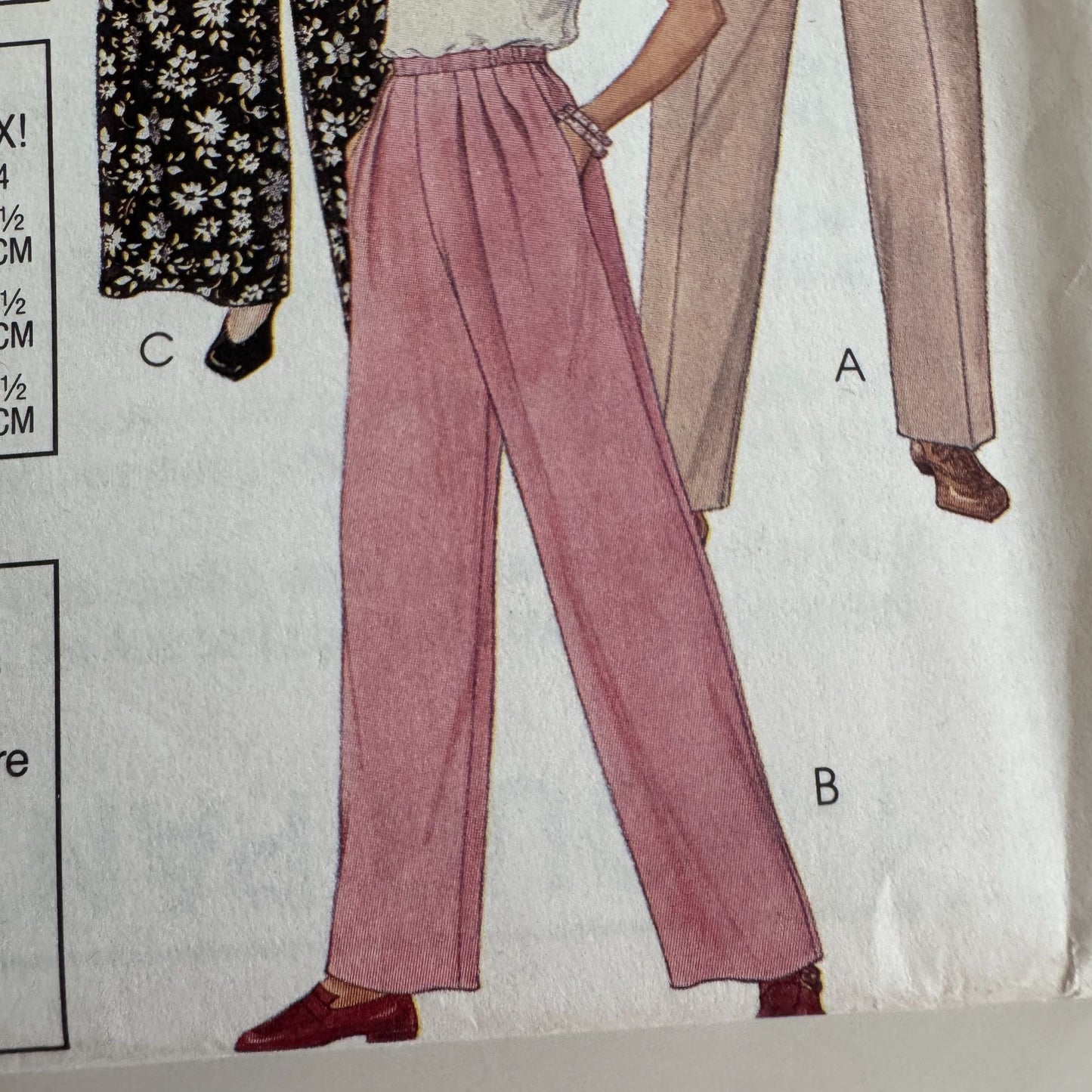 McCalls Sewing Pattern 7174 Misses Pants Work High Waist Easy Plus Size 24 Uncut