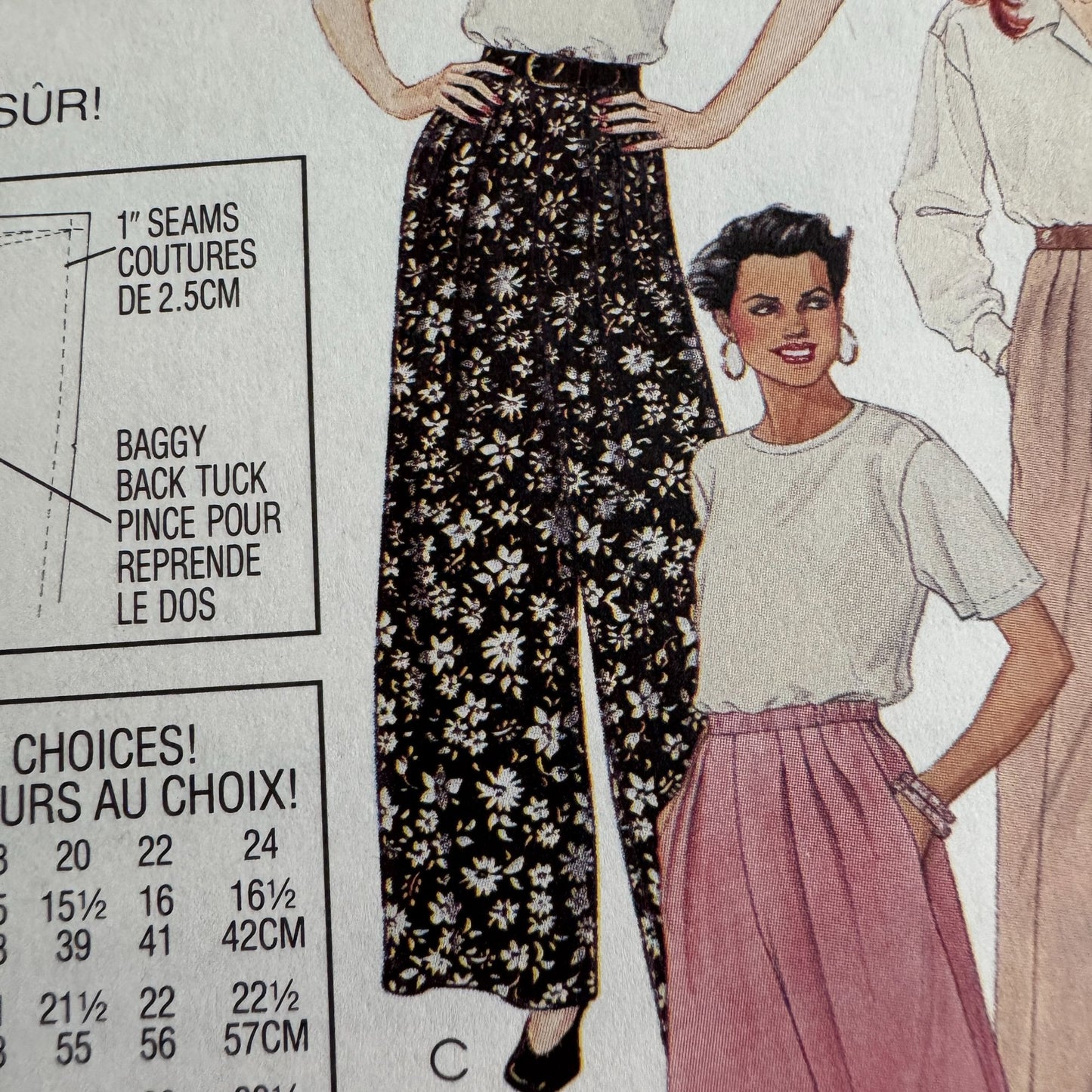 McCalls Sewing Pattern 7174 Misses Pants Work High Waist Easy Plus Size 24 Uncut