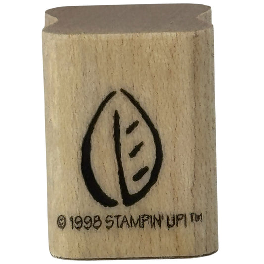 Stampin Up Rubber Stamp Leaf Nature Outdoors Fall Card Making Craft Wood Mounted